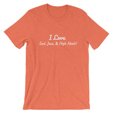 I Love God, Jazz, & High Heels - Short-Sleeve Unisex T-Shirt